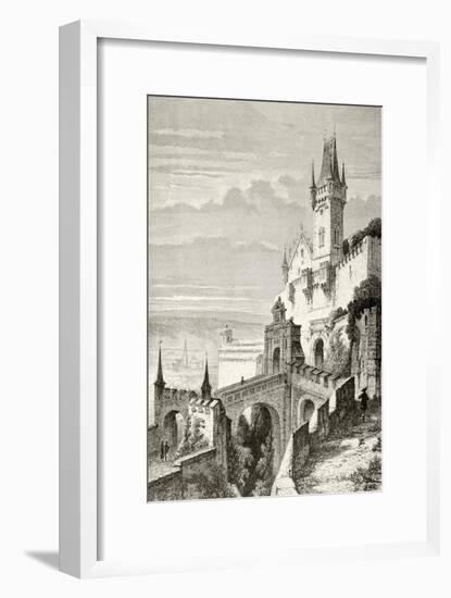 The Castle of Veste Coburg in Coburg, Germany in the 19th Century-null-Framed Giclee Print