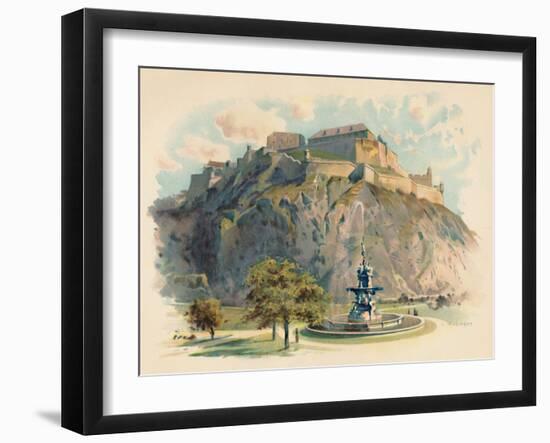 'The Castle Rock, Edinburgh', c1890-Charles Wilkinson-Framed Giclee Print