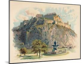 'The Castle Rock, Edinburgh', c1890-Charles Wilkinson-Mounted Giclee Print