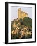 The Castle Towering Above Village Houses, in Early Morning Light, Najac, Midi-Pyrenees, France-Ruth Tomlinson-Framed Photographic Print