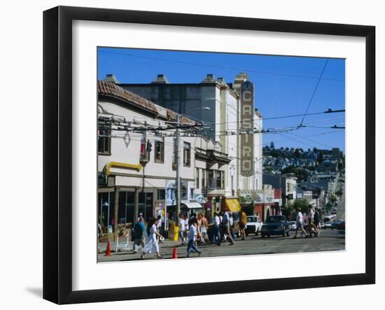 The Castro District, a Favorite Area for the Gay Community, San Francisco, California, USA-Fraser Hall-Framed Photographic Print