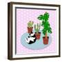 The Cat And The Cacti-Claire Huntley-Framed Giclee Print