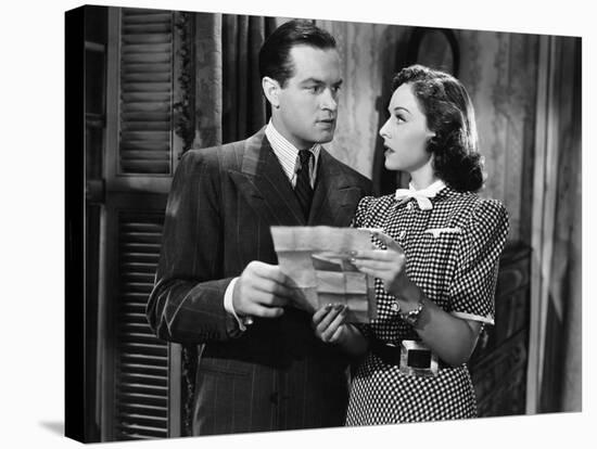 The Cat And The Canary, Bob Hope, Paulette Goddard, 1939-null-Stretched Canvas
