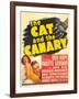 THE CAT AND THE CANARY, from left: Paulette Goddard, Bob Hope on window card, 1939.-null-Framed Art Print