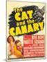 THE CAT AND THE CANARY, from left: Paulette Goddard, Bob Hope on window card, 1939.-null-Mounted Art Print