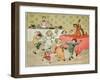 The Cat and the Fiddle and the Children's Party Illustration from Hey Diddle Diddle-Randolph Caldecott-Framed Giclee Print