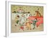 The Cat and the Fiddle and the Children's Party Illustration from Hey Diddle Diddle-Randolph Caldecott-Framed Giclee Print