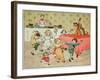 The Cat and the Fiddle and the Children's Party Illustration from Hey Diddle Diddle-Randolph Caldecott-Framed Giclee Print