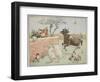 The Cat and the Fiddle, Illustration from 'Hey Diddle Diddle and Bye, Baby Bunting', 1882-Randolph Caldecott-Framed Giclee Print