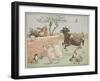 The Cat and the Fiddle, Illustration from 'Hey Diddle Diddle and Bye, Baby Bunting', 1882-Randolph Caldecott-Framed Giclee Print