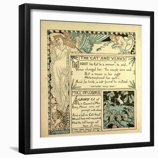 The Cat and Venus Mice in Council-null-Framed Giclee Print