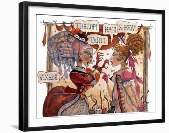 The Cat Fight-David Galchutt-Framed Giclee Print