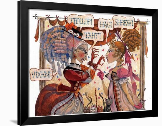 The Cat Fight-David Galchutt-Framed Giclee Print