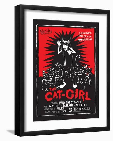The Cat Girl-Emily the Strange-Framed Premium Giclee Print