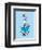 The Cat in the Hat (on blue)-Theodor (Dr. Seuss) Geisel-Framed Art Print