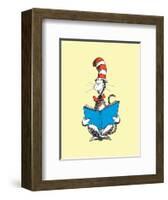 The Cat in the Hat (on yellow)-Theodor (Dr. Seuss) Geisel-Framed Art Print