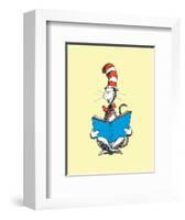 The Cat in the Hat (on yellow)-Theodor (Dr. Seuss) Geisel-Framed Art Print