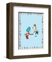 The Cat in the Hat: Thing One (on blue)-Theodor (Dr. Seuss) Geisel-Framed Art Print