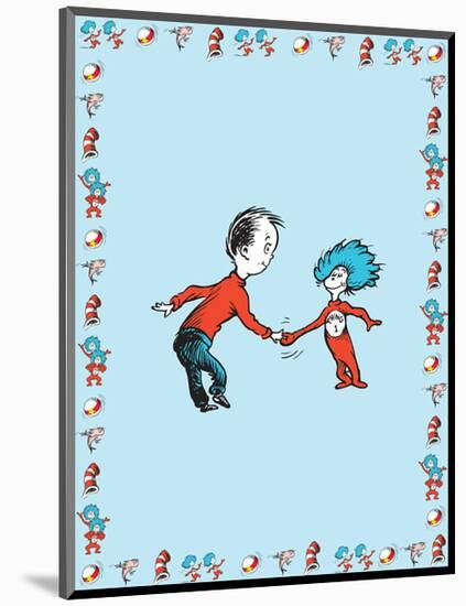 The Cat in the Hat: Thing Two (on blue)-Theodor (Dr. Seuss) Geisel-Mounted Art Print