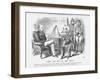 The Cat Out of the Bag, 1867-John Tenniel-Framed Giclee Print