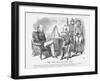 The Cat Out of the Bag, 1867-John Tenniel-Framed Giclee Print