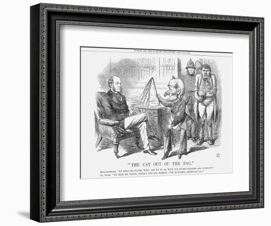 The Cat Out of the Bag, 1867-John Tenniel-Framed Giclee Print