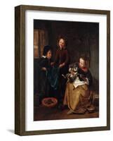 The Cat's Medicine-Jan Havicksz. Steen-Framed Giclee Print