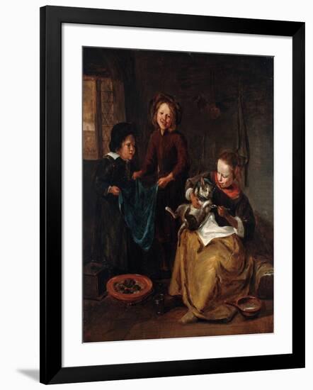 The Cat's Medicine-Jan Havicksz. Steen-Framed Giclee Print