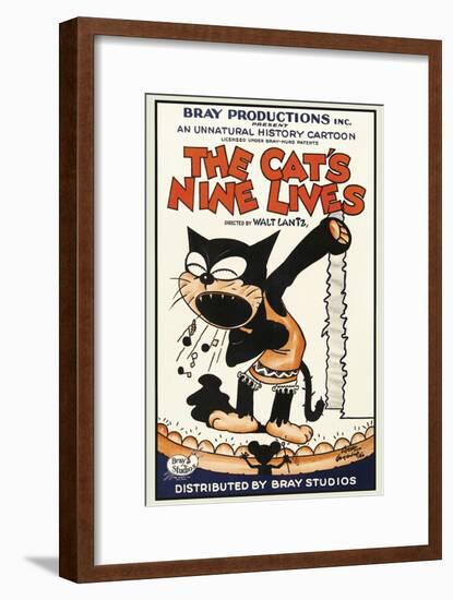 The Cat's Nine Lives-Bray Productions-Framed Art Print