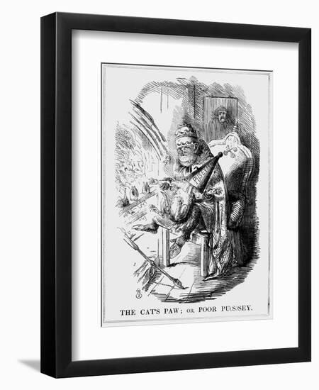 The Cat's Paw: or Poor PuSey, 1850-null-Framed Giclee Print