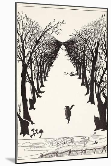 The Cat That Walked by Himself, Illustration from 'Just So Stories for Little Children'-Rudyard Kipling-Mounted Giclee Print