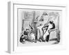 The Cat, the Weasel and the Little Rabbit, Illustration for 'Fables' of La Fontaine (1621-95),…-J.J. Grandville-Framed Giclee Print