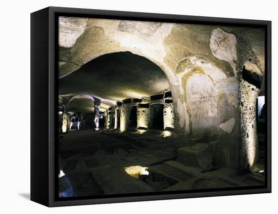 The Catacombs of San Gennaro (St. Januarius), Naples, Campania, Italy, Europe-Oliviero Olivieri-Framed Stretched Canvas