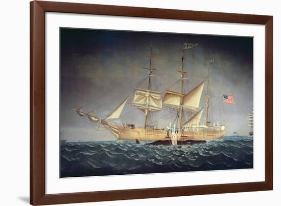 The 'Catalpa' with Whale-American School-Framed Giclee Print