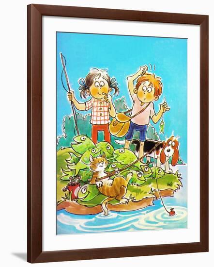 The Catch - Child Life-Ruth VanSciver-Framed Giclee Print