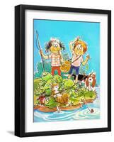 The Catch - Child Life-Ruth VanSciver-Framed Giclee Print