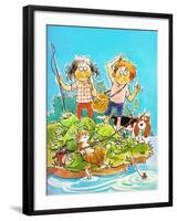 The Catch - Child Life-Ruth VanSciver-Framed Giclee Print