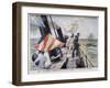 The Catching of a Merchant Vessel, Spanish-American War, 1898-F Meaulle-Framed Giclee Print