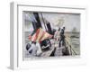 The Catching of a Merchant Vessel, Spanish-American War, 1898-F Meaulle-Framed Giclee Print