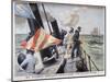 The Catching of a Merchant Vessel, Spanish-American War, 1898-F Meaulle-Mounted Giclee Print