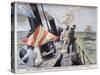 The Catching of a Merchant Vessel, Spanish-American War, 1898-F Meaulle-Stretched Canvas