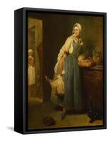 The Cateress, 1739-Jean-Baptiste Simeon Chardin-Framed Stretched Canvas