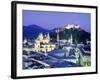 The Cathedral and Fortress Illuminated at Night in the Town of Salzburg, Austria-Roy Rainford-Framed Photographic Print