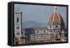 The Cathedral and Giottos Tower in Florence from the Palazzo Vecchio-Filippo Brunelleschi-Framed Stretched Canvas