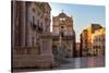 The Cathedral and Piazza Duomo in Early Morning on the Tiny Island of Ortygia-Martin Child-Stretched Canvas