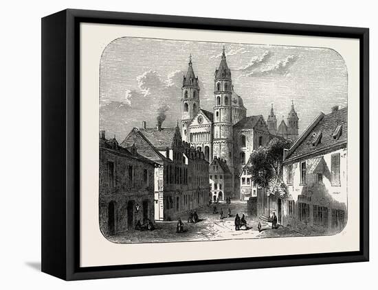 The Cathedral at Worms Germany, 1882-null-Framed Stretched Canvas