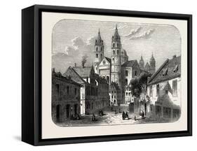 The Cathedral at Worms Germany, 1882-null-Framed Stretched Canvas