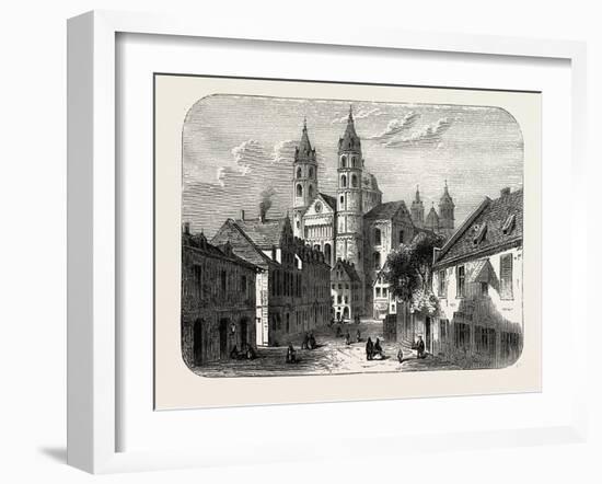 The Cathedral at Worms Germany, 1882-null-Framed Giclee Print