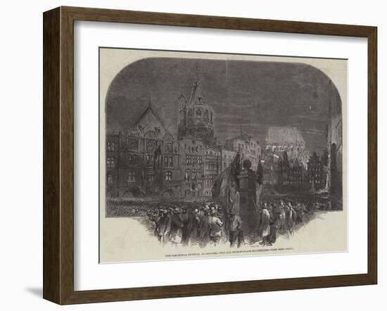 The Cathedral Festival at Cologne, the Old Market-Place Illuminated-null-Framed Giclee Print