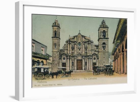 The Cathedral, Havana, Cuba, C1910-null-Framed Giclee Print